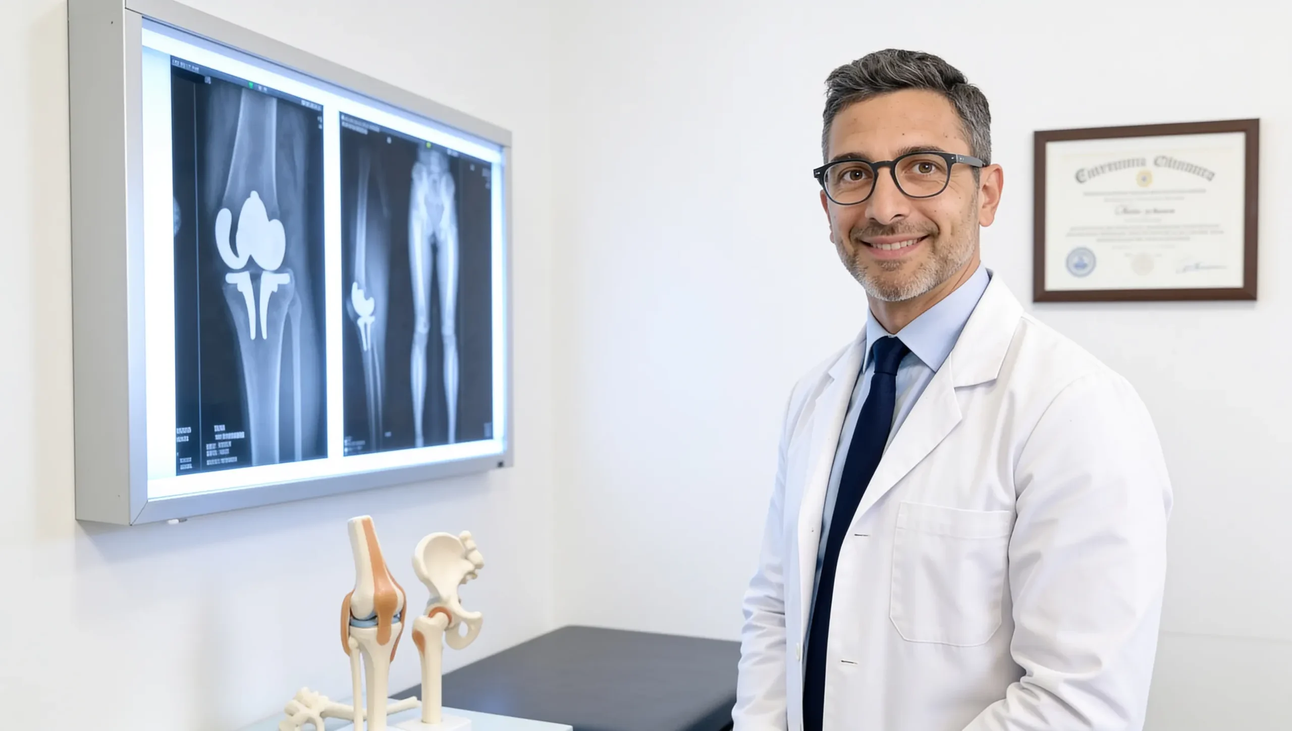 Il Dott. Andrea Moretti nel suo studio